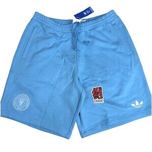 Adidas Inter Miami FC 2025 Blue Player Travel Sweat Shorts Men's XL JM7302